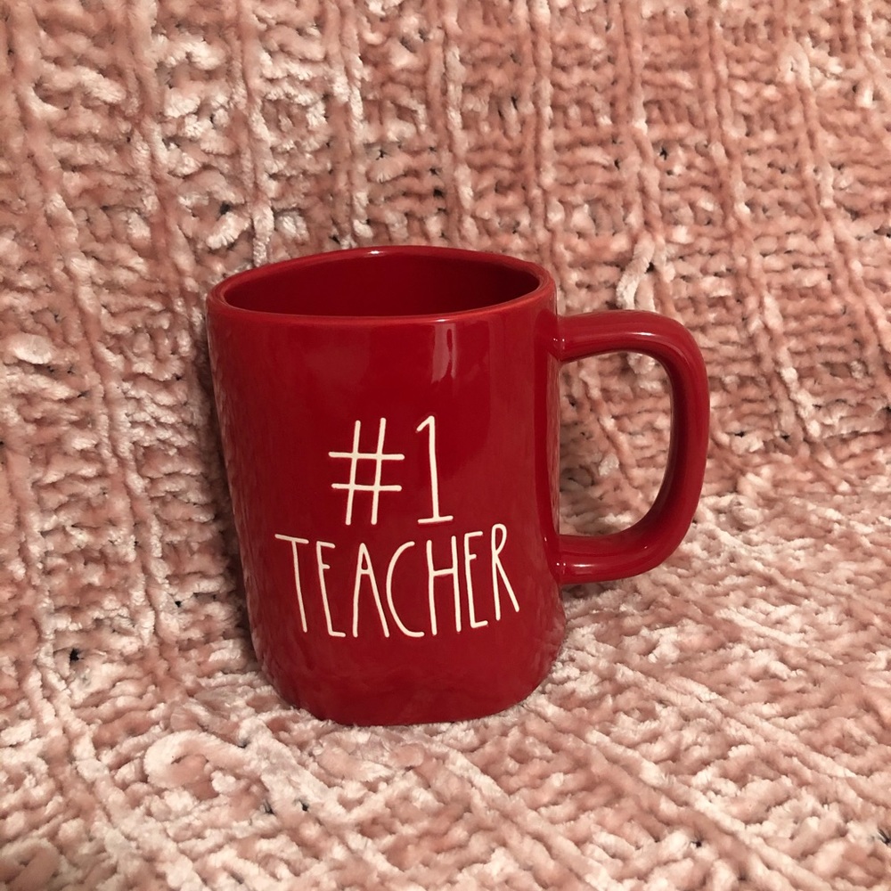 Rae Dunn #1 TEACHER red mug